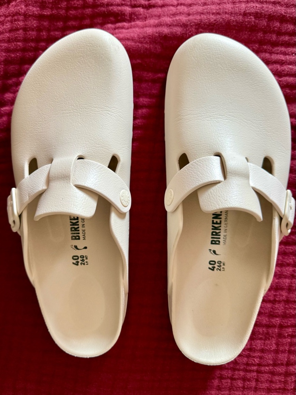 Birkenstock Cream Boston EVA Slip-On Clogs